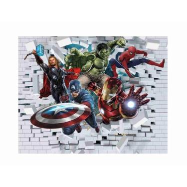 Imagem de Papel de Parede Adesivo Infantil Vingadores Buraco 3 - Final Decor