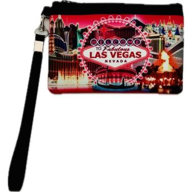 Imagem de Bolsa de pulso projetada em Las Vegas, Preto, Ponto de referência - rosa