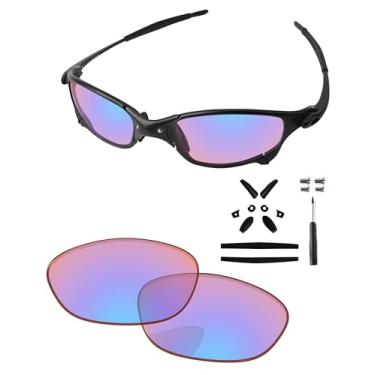 Imagem de PapaViva Lentes de substituição, kits de borracha, chave de fenda e parafusos para óculos de sol Oakley Juliet 55 mm Pure Performance Orange Trail Pro+