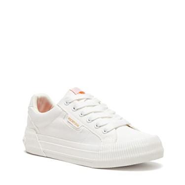Imagem de Rocket Dog Tênis feminino de algodão Cheery Canvas, Branco, 7.5