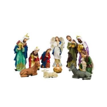 Imagem de Presépio Com 11 Peças 23cm - Enfeite Resina - Tasco