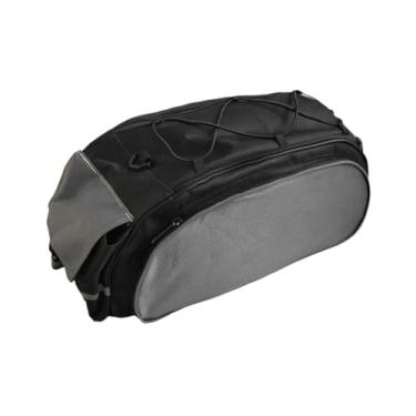 Imagem de UGPLM Saco de bicicleta Bolsa de banco traseiro traseiro Backseat Bolsa de ombro Multiplico Biciclo Panier Bag Pannier para Viajar Comprando Compras, Preto Cinza