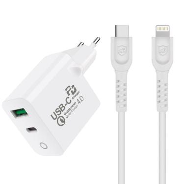 Imagem de Carregador Turbo + Cabo  Lightning / Tipo C - Gshield