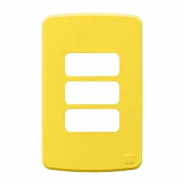 Imagem de Placa 4X2" 3 Posto Amarela sem Suporte - COMPOSE WEG