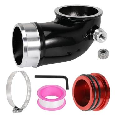 Imagem de Bocal turbo 6.6, bocal LLY Engine Turbo serve para Duramax 6.6L LLY 2004.5-2010, Cotovelo de admissão do coletor de admissão para Chevrolet para caminhões GMC Sierra com tampa de plugue ressonador de