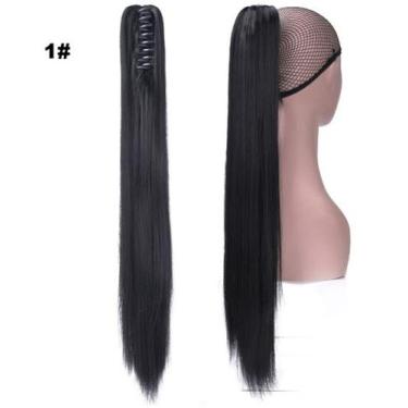 Imagem de Rabo de Cavalo Liso 70cm Varias Cores - GM HAIR, Preto