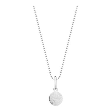 Imagem de Colar Veneziana 45Cm E Pingente Medalha Pai Nosso Prata 925