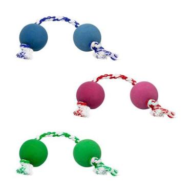 Imagem de Brinquedo LCM Dental Bone Halteres para Cães - Cores Sortidas