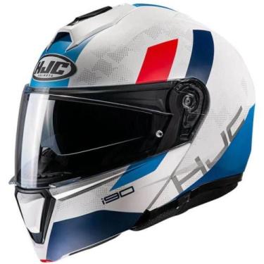 Imagem de Capacete Escamoteável HJC i90 Syrex, 63, Branco/Azul