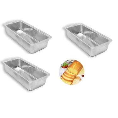 Imagem de Conjunto De 3 Forma De Pão Assadeira Para Bolo Inglês, Bolo Cuca, Gelo