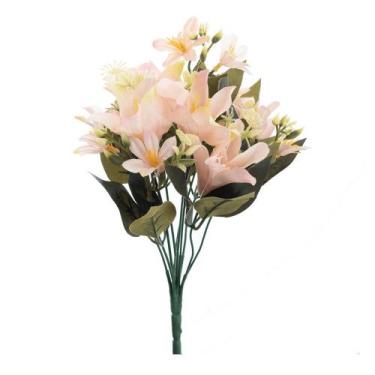 Imagem de Buquê Lírio X10 Rosa 31Cm - Bela Flor