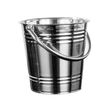 Imagem de FytStycale Bebida de balde de aço inoxidável Bucket Balde de cerveja de de gelo de metal para festas de acessórios de bar, 5l