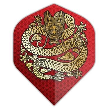 Imagem de US Darts Pentathlon Dragon (vermelho) Standard Dart Flights - 3 conjuntos (9 voos) - 100 mícrons - Ex-resistente