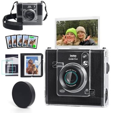 Imagem de CAIYOULE Capa Protetora Transparente Para Câmera Fujifilm Instax Wide Evo, Acessórios Incluem Tampa De Lente, Alça Ajustável, Porta-Retrato Magnético, Álbum, Tela E Protetor (Sem Câmera)