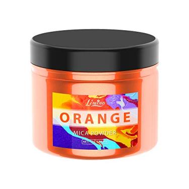 Imagem de Limino Pó De Mica Puro - 3,5 Oz, Pigmento Resina Epóxi Perolada, Corante Slime Grau Cosmético, Natural Para Sabão, Kit Suprimentos Fazer, Bomba Banho, Tinta, Arte Unha (Laranja)