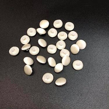 Imagem de MMvolesy Conjunto De 50 Botões Cetim Champanhe 1/2" Com Haste E Casa Botão Para Vestido Noiva, Blusa, Baile Formal