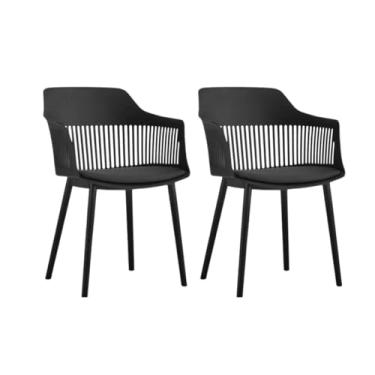 Imagem de Cadeiras Polipropileno Marcela Montreal Preta com Almofada - Cozinha, Jantar, Restaurante (2)