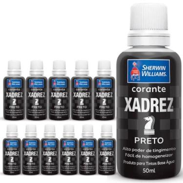 Imagem de Kit 12 Corante Líquido Xadrez Sherwin Williams Tintas Bisnaga Pigmento