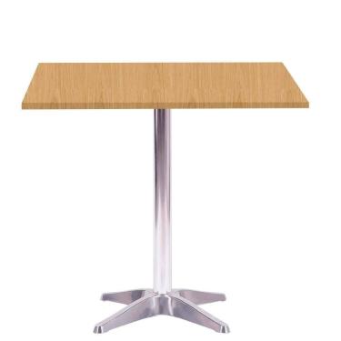 Imagem de Mesa Delta Em Alumínio 75 Cm (alt) Base Em X Tampo Mdp Quadrado 80 Cm (larg) X 2,50 Cm (alt) Samba