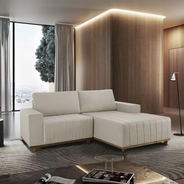 Imagem de Sofá Fixo Com Chaise 2M Boreal Linho Com Molas Lado Direito Meu Sofá Online