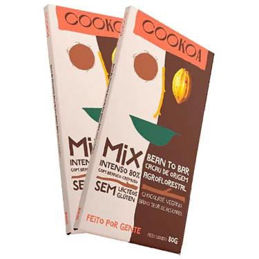 Imagem de Kit 2X: Chocolate Mix Intenso 80% E Branco Cremoso Vegano