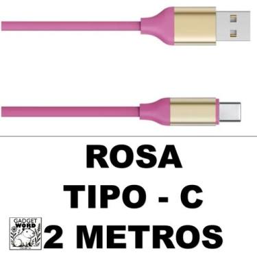 Imagem de Cabo 2 Metros Carregador Silicone 1 e 2 Metros Colorido Iphone V8 e Ty