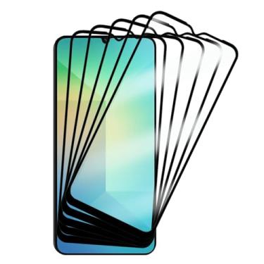Imagem de 5 Películas de Vidro Temperado 3D Full Cover para Samsung Galaxy A06, Proteção Total da Tela, Anti-impacto, 9H, Transparente