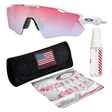 Imagem de OAKLEY OO9208 RADAR EV PATH Armação branca polida – Lente PRIZM SNOW SAPPHIRE IRID, óculos de sol retangulares não polarizados com kit de óculos oficial, Branco polido (38 mm), 38 mm