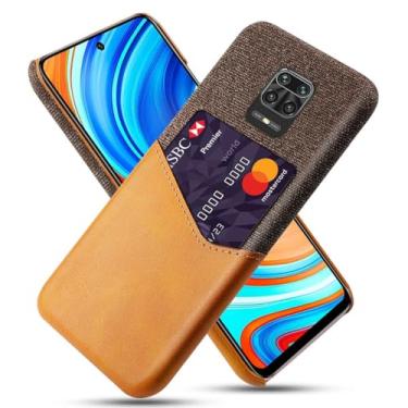 Imagem de Capa para Xiaomi Redmi Note 9S,Tela e tampa de couro PU,Antideslizante,360°cobertura completa à prova de choque com 1 slot de cartão atrás,Prevenção de queda-Brown