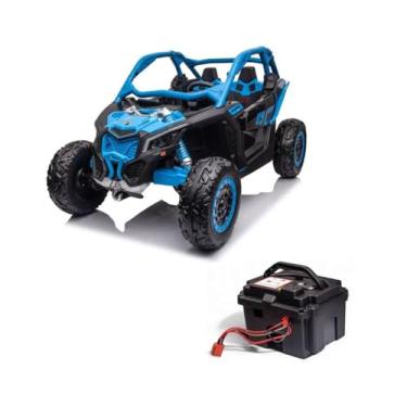 Imagem de Carrinho Elétrico Infantil Maverick UTV 24V BATERIA EXTRA (AZUL)