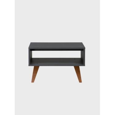 Imagem de Mesa de Centro Retro 60cm Mdf Grafite - On Móveis