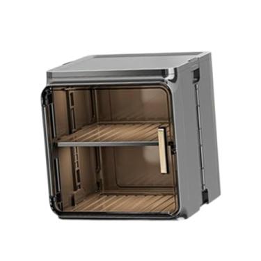 Imagem de Bothyi Suporte para canecas de café, organizador de copos, prateleira à prova de poeira com porta transparente, estação destacável, suporte de exposição para, Pequeno