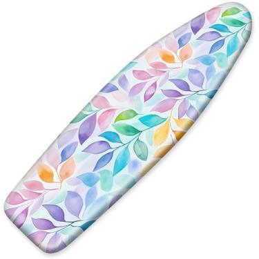 Imagem de BVBOX Capa de tábua de passar 45 x 124 cm, capas de tábua de ferro de tamanho padrão com bordas elásticas ajustáveis resistentes e fixador, capas de tábua de passar a ferro à prova de calor para