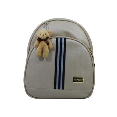 Imagem de Mochila maternidade baby com bolso termico  mm-148  marfim/marinho - T