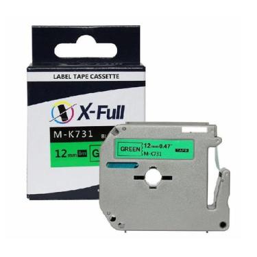 Imagem de Fita Compatível Brother MK 731 Verde Letra Preta 12mm - Genérica Broth