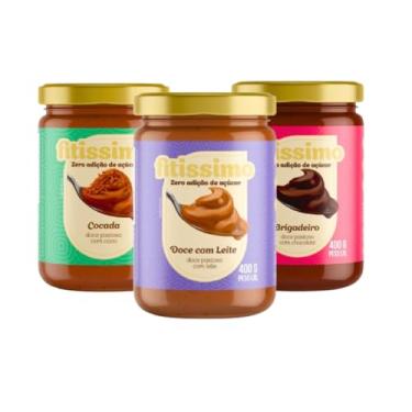 Imagem de Doces Fit Zero Açúcar Zero Lactose - Doce De Leite, Brigadeiro e Cocada Fitissimo