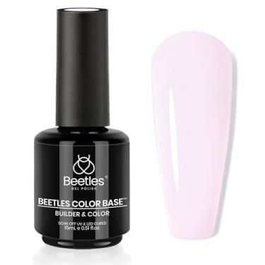Imagem de Imagem do produto Beetles Rubber Base Gel Polish, 1 peça 15 ml Transparente Rosa Claro Verniz Cor Gel Base Coat, Natural Jelly Nude Fortalecedor de Unhas Elegância Sutil Absorção UV LED Necessário