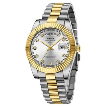 Imagem de Relógio NIBOSI B01-Gold Silver Analog Quartz para homens