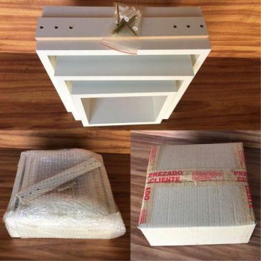 Imagem de Kit Trio De Nichos Mdf Brancotx 15mm Alta Qualidade - B&D Arte e Decor
