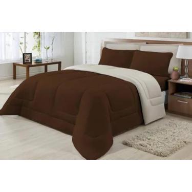 Imagem de Edredom Queen Size + Jogo Cama Queen Malha Penteada 100% Algodão-4 peç