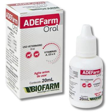 Imagem de Vitaminas A, D3 e E ADEFarm Via Oral para Cachorros Gatos Animais - 20
