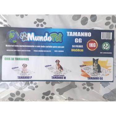 Imagem de Jornal Mundo Pet Tapete Higiênico Biodegradável, 84x58cm, 100 Folhas Extra Grandes (GG), 2 Pacotes
