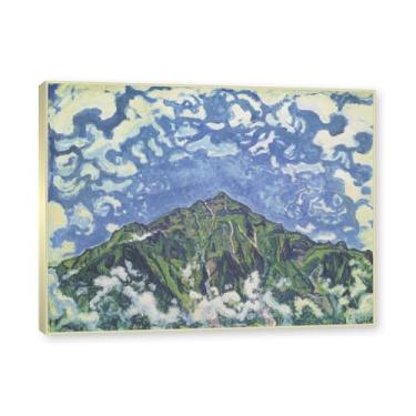 Imagem de Moldura champanhe. Imagem natureza em tela, (espirro) de Ferdinand Hodler, reprodução de quadros, quadro de arte de parede de tela para casa. 60x80cm