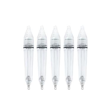 Imagem de BLUEWING Pacote com 5 luzes de queda profunda, lâmpada de LED para atração subaquática de 17 cm para peixe-espada, peixe-azulejo, alabote, atum, garoupa, roxo