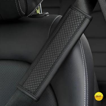 Imagem de Capa De Ombro Para Cinto De Segurança De Carro Em Couro PU Com Relevo,