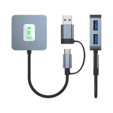 Imagem de Hub USB-C 3.0 Multiportas Com Conversor HDMI 4K, Ethernet RJ45, VGA E 