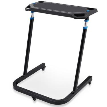 Imagem de Suzile Mesa Ajustável Para Ciclismo Interno Mesa De Fitness Portátil Com Superfície Antiderrapante Suporte Para Computador Para Bicicleta Ergométrica Com Rodas Com Trava Para Estação De Trabalho Estei