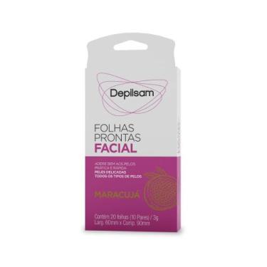 Imagem de Folhas Prontas Para Depilação Facial Depilsam Maracujá 20Fls