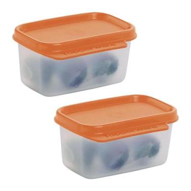 Imagem de Kit 2 Potes Herméticos Tupperware Basic Line Transparente 160ml