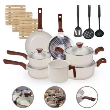 Imagem de Jogo de Panelas Premium 13 Peças 2mm Revestimento Cerâmico Antiaderent